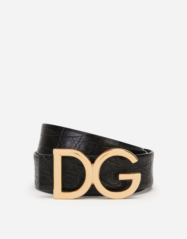Dolce & Gabbana Black Leather crocodile women belt Dolce and Gabbana Leather Belt | Authentic Belts on Sale  main image 4