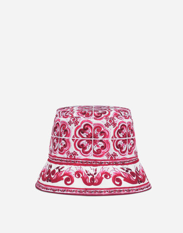 Dolce & Gabbana Bucket hat with Majolica print Print FH646AFPFSH