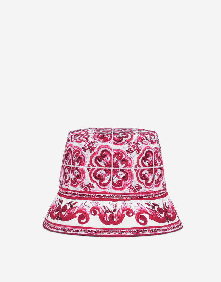 Dolce&Gabbana قبعة دلو بطبعة ماجوليكا متعدد الألوان FH603AFHMT7