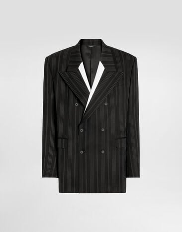 Dolce & Gabbana Sicilia double-breasted pinstriped virgin wool jacket Dolce & Gabbana Sicilia double-breasted pinstriped virgin wool jacket G2WQ6TFRZAR
