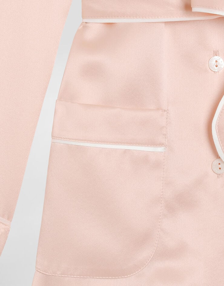 Dolce & Gabbana Silk satin vanity shirt Pink L56S22FU1AU