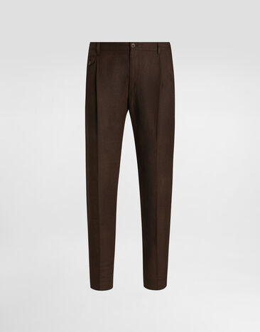 Dolce & Gabbana Linen trousers Brown GV4EEZFU4JB