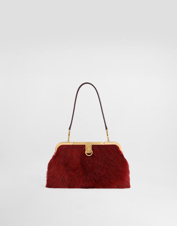 Dolce & Gabbana Amanda handbag in sheepskin and crocodile leather Multicolor BB7921A2J35