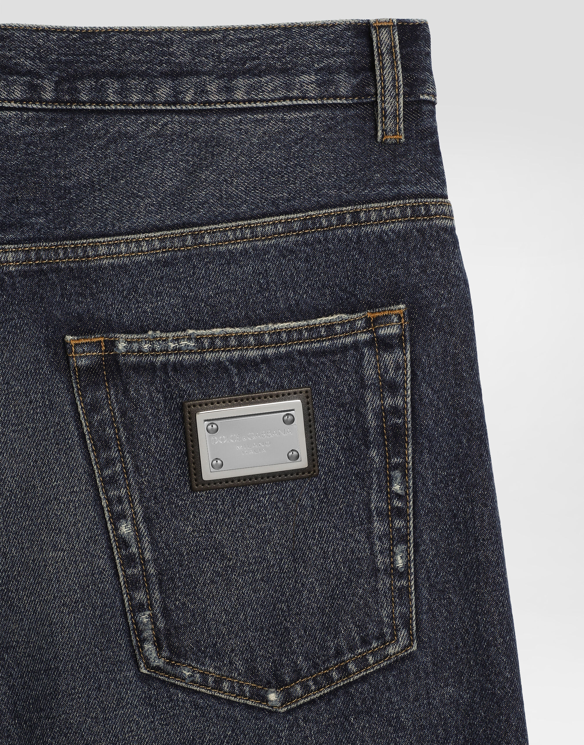 Denim Cotton trousers in Multicolor for Men | Dolce&Gabbana® US