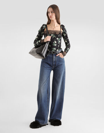 Dolce & Gabbana Pantalon en denim avec 5 poches Multicolor FTDGVDG8OC8