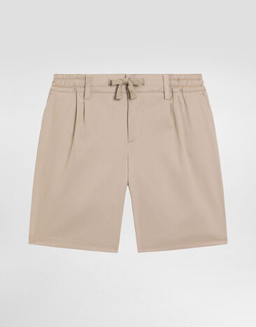 Dolce & Gabbana Gabardine shorts Beige L42Q95G7M4D
