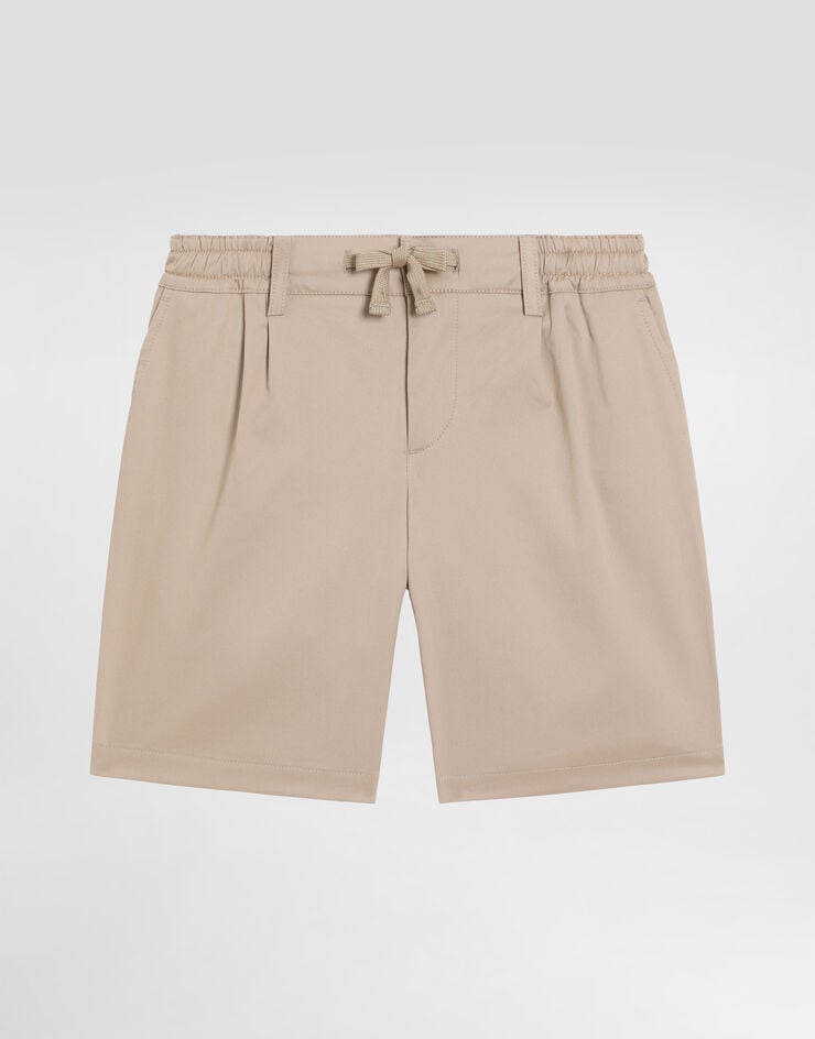 Dolce & Gabbana Gabardine shorts Beige L42Q95G7M4D