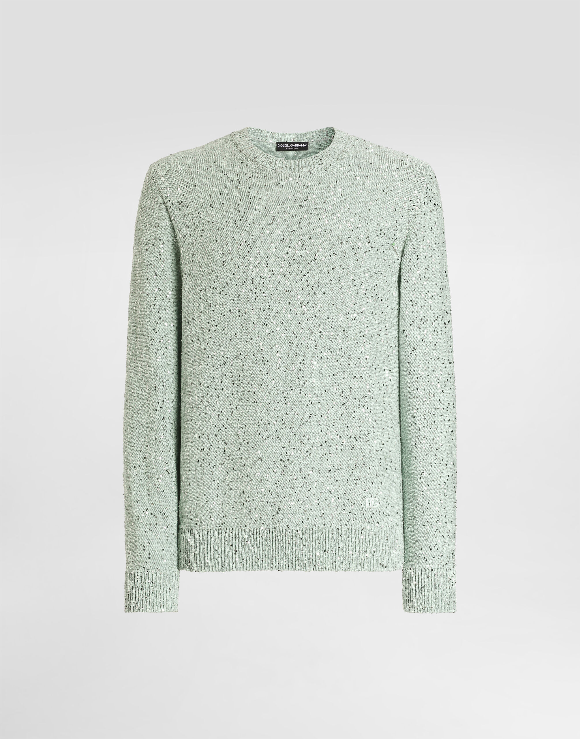 DOLCE&GABBANAエメラルドグリーンバージンウールブークレジャケット36 Greenのメンズ スパンコール コットン プルオーバー | Dolce&Gabbana®