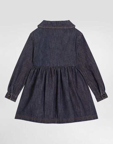 Dolce & Gabbana Denim dress with patch Multicolor L54DJ9LDD37