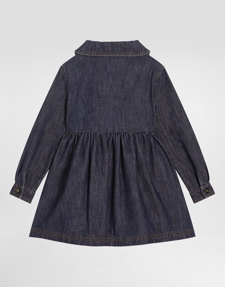 Dolce & Gabbana Denim dress with patch Multicolor L54DJ9LDD37