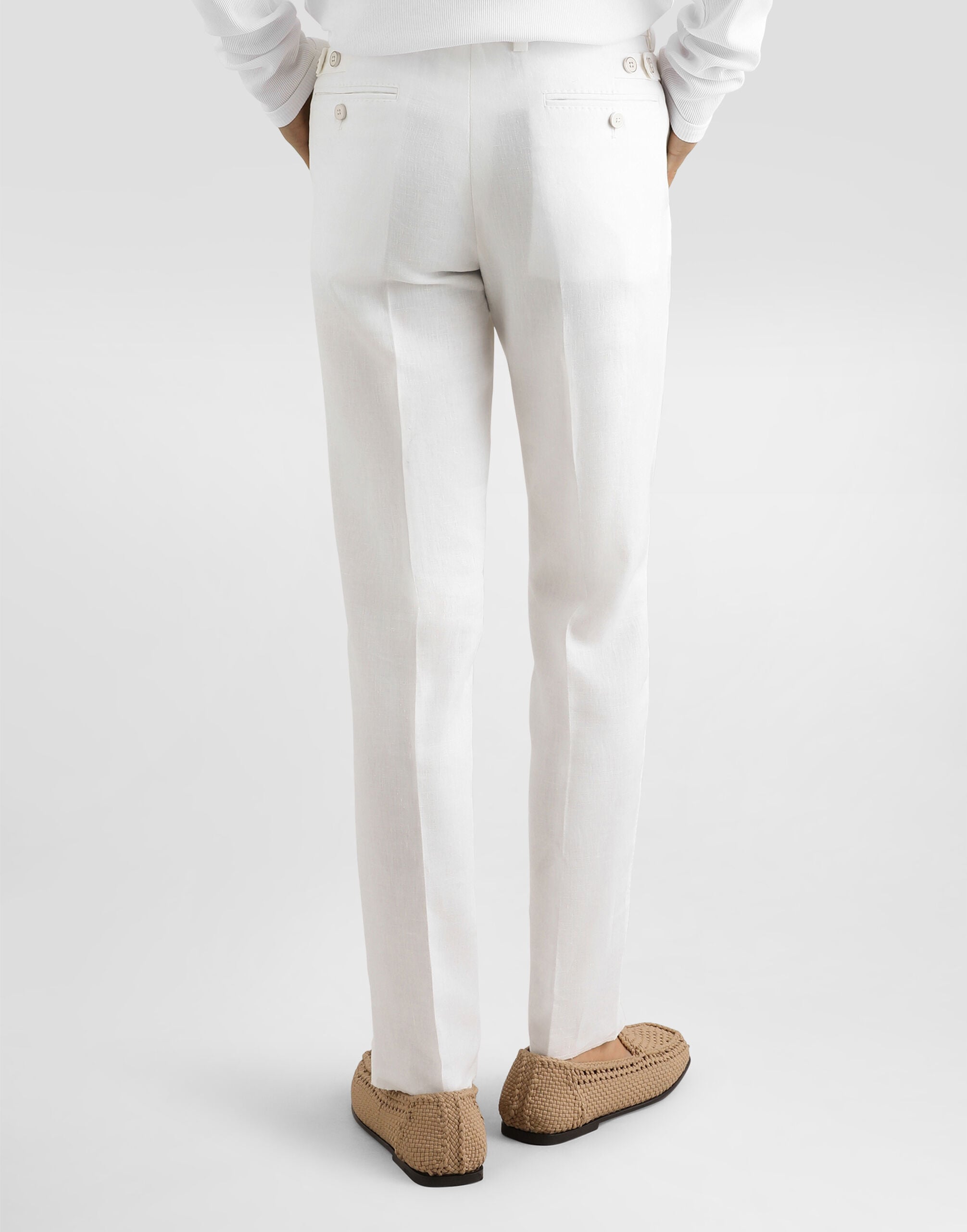 Linen pants in White for Men | Dolce&Gabbana® US