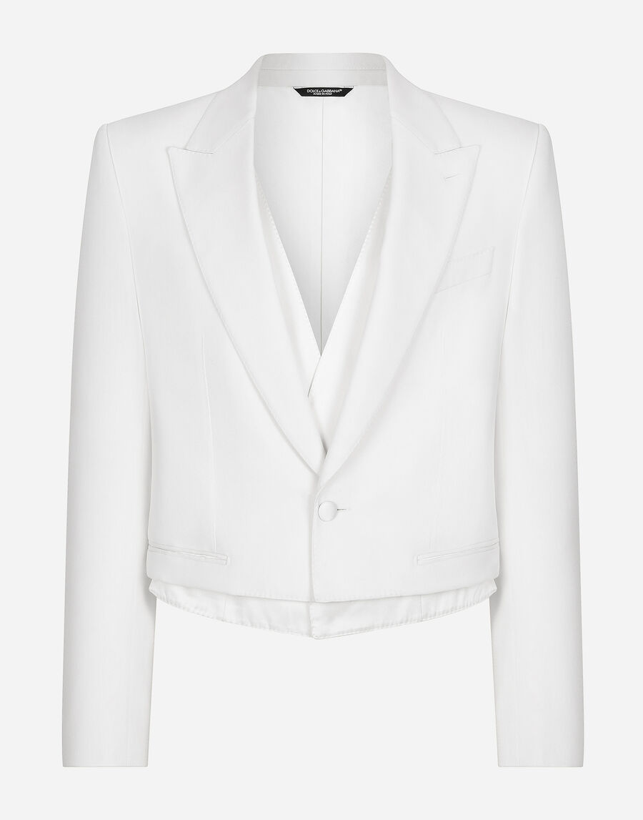 Single-breasted Sicilia-fit jacket with faux vest