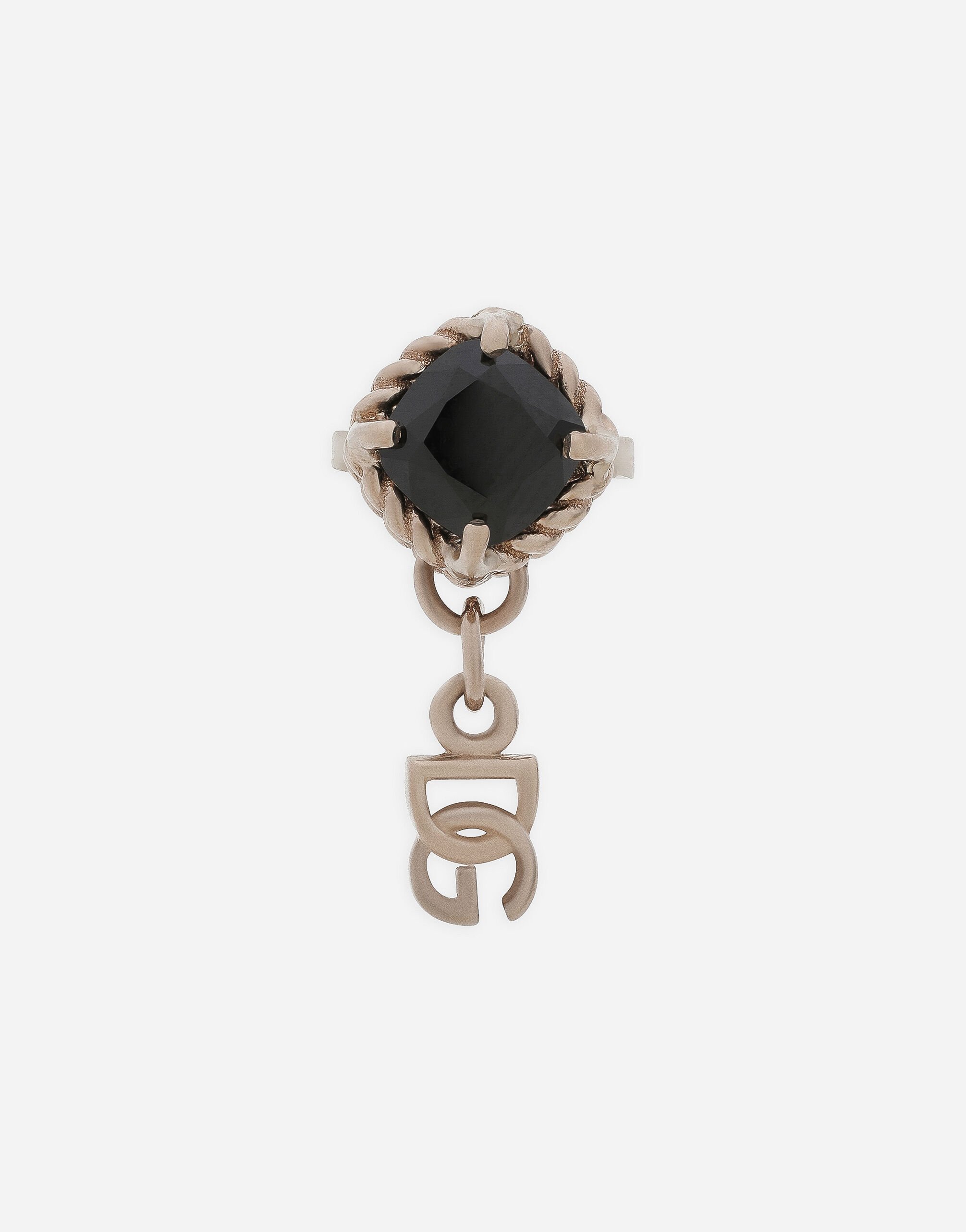 Dolce & Gabbana Anna earring in white gold 18Kt and black spinel White WSQA7GWSPBL