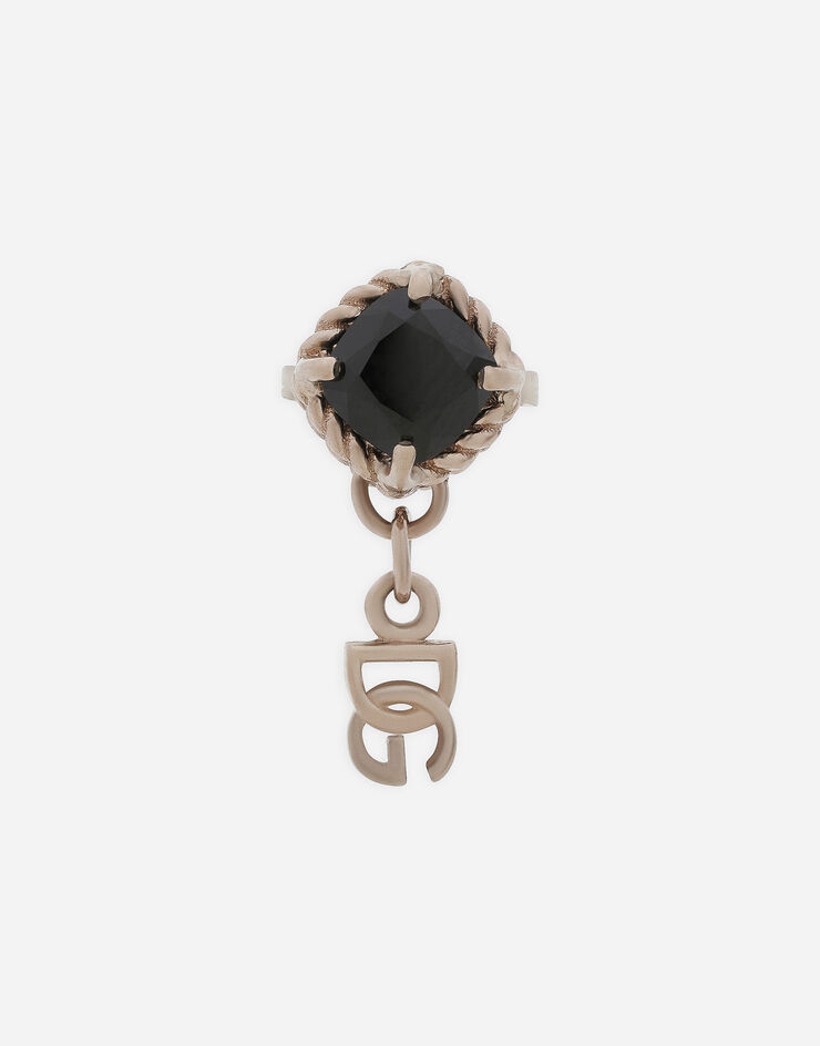 Anna earring in white gold 18Kt and black spinel in White for Women |  Dolce&Gabbana®