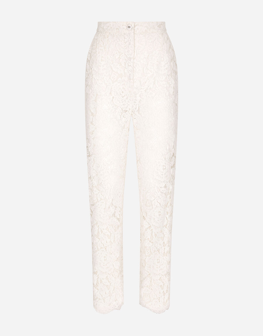 Branded stretch lace pants