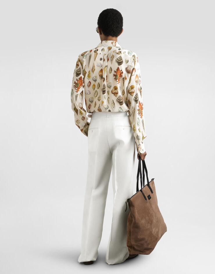 Dolce & Gabbana Shell-print martini silk shirt Multicolor G5MM4THI1ZC