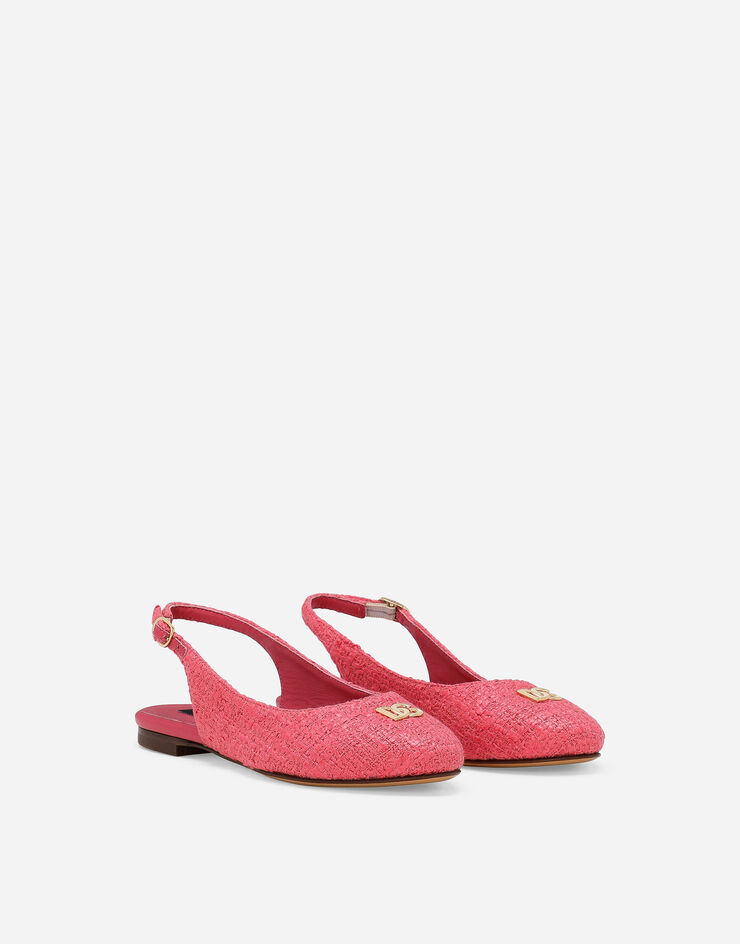 Dolce & Gabbana حذاء مفتوح من الخلف بدانتيل فوشيا D11145A7260