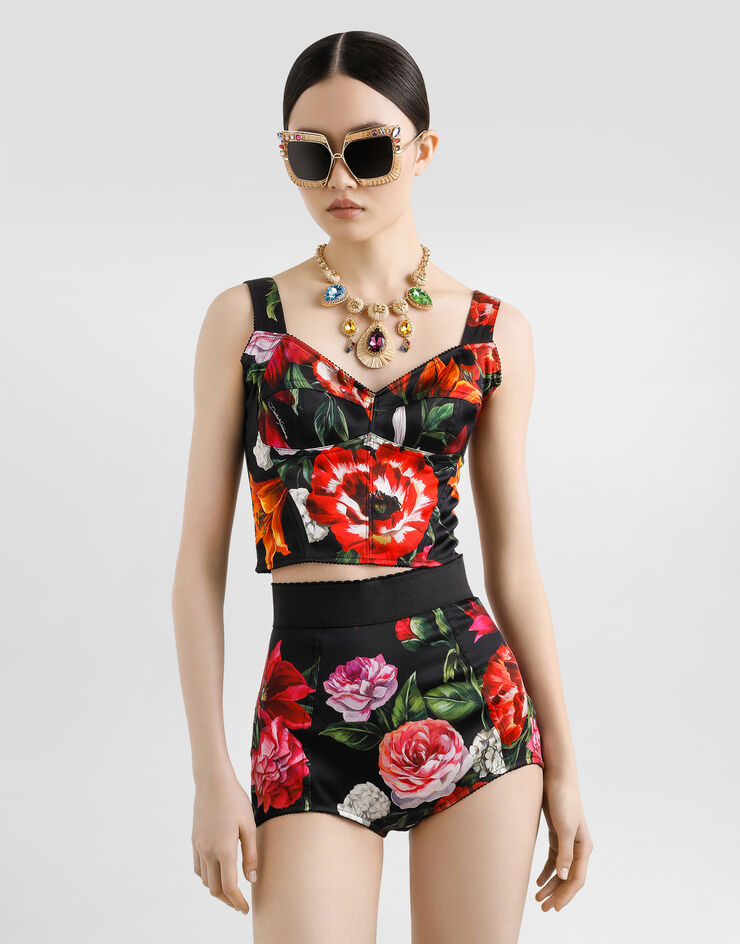 Dolce & Gabbana Bustino stampa fiori Stampa F7T19TFSIB2