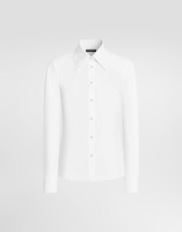 Dolce & Gabbana 포플린 셔츠 White F5T78ZFUEFM