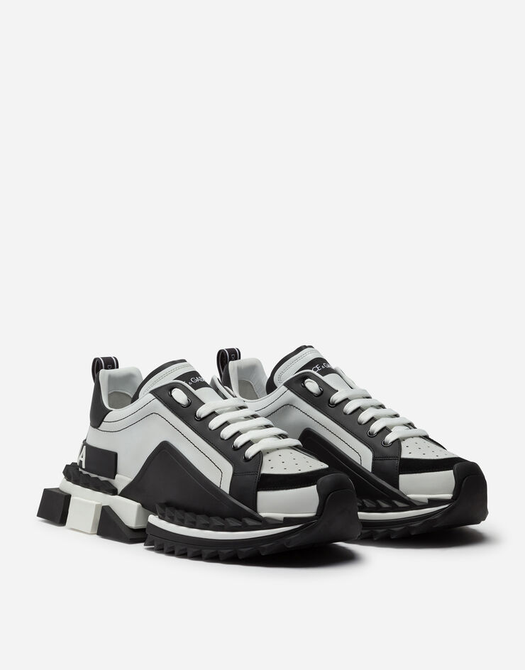Dolce & Gabbana MULTI-COLORED SUPER KING SNEAKERS WHITE/BLACK CS1649AZ692