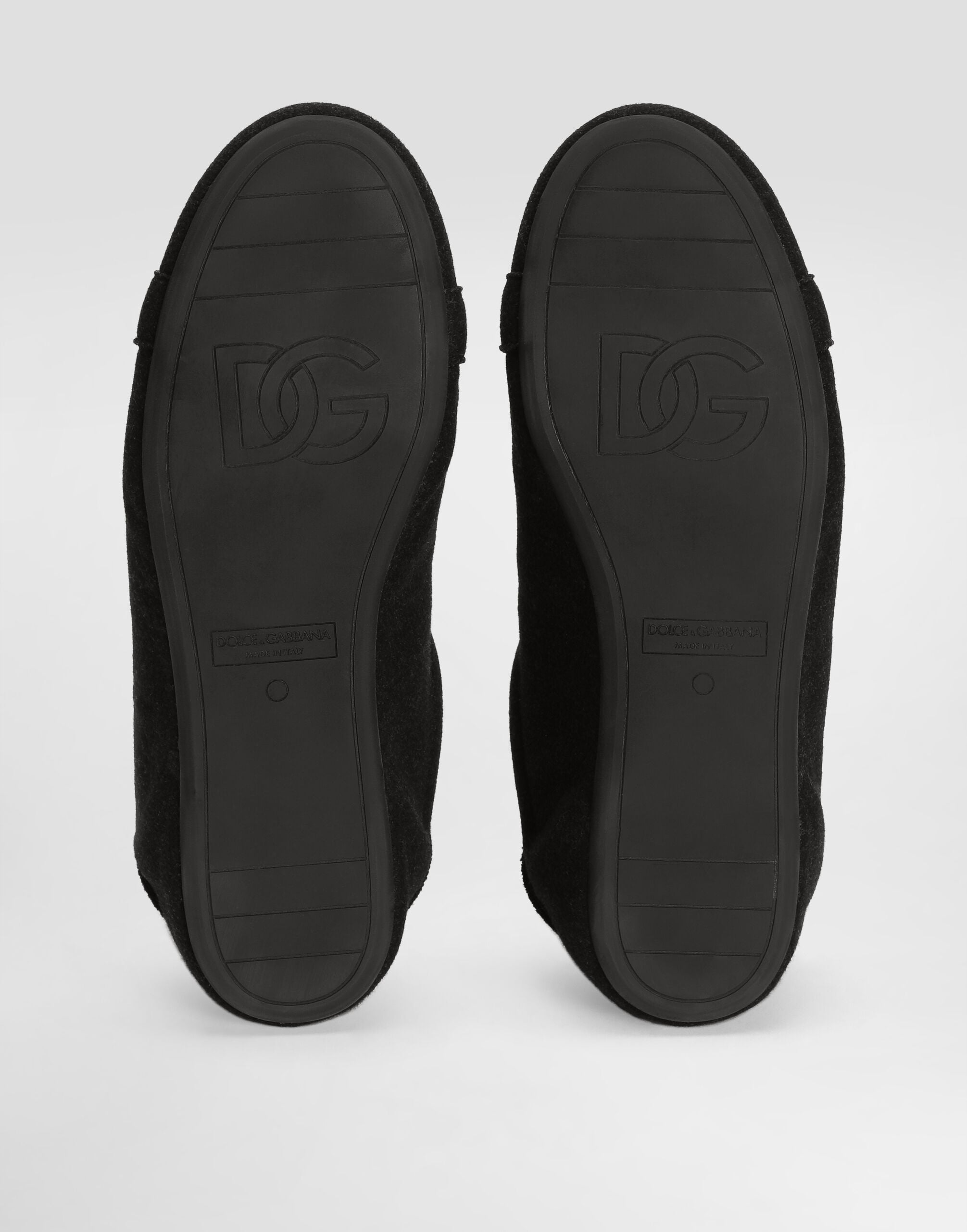DOLCE&GABBANA スリッポン Split leather portofino soft in Black for Men | Dolce&Gabbana® US