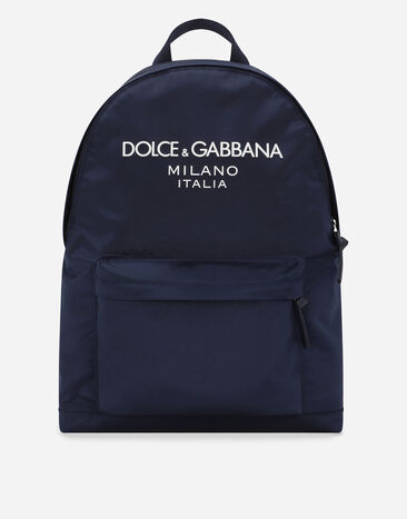 Dolce & Gabbana Nylon backpack with Dolce&Gabbana logo Blue EM0074AB124
