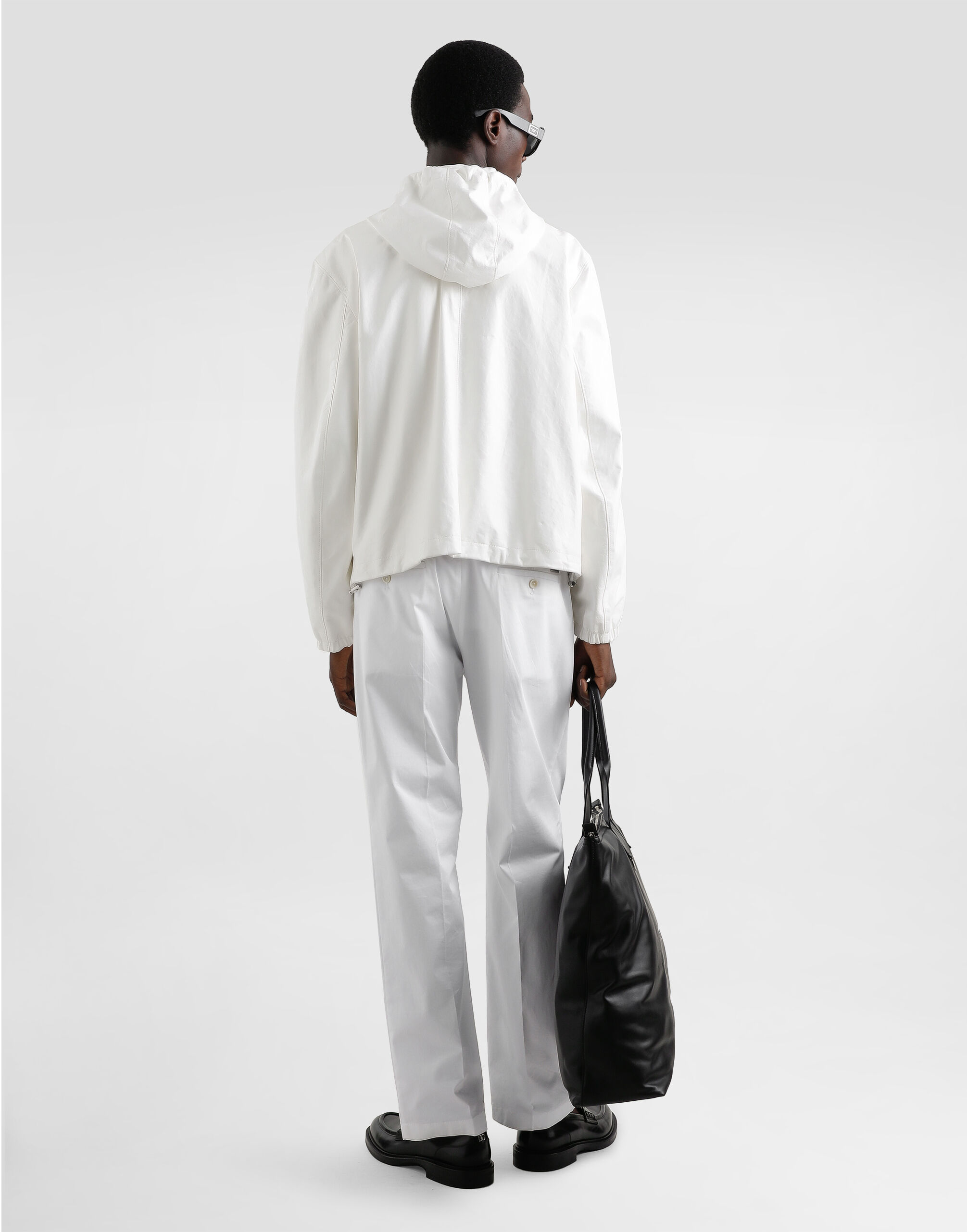 Oversize cotton singlet with tag in White for Men