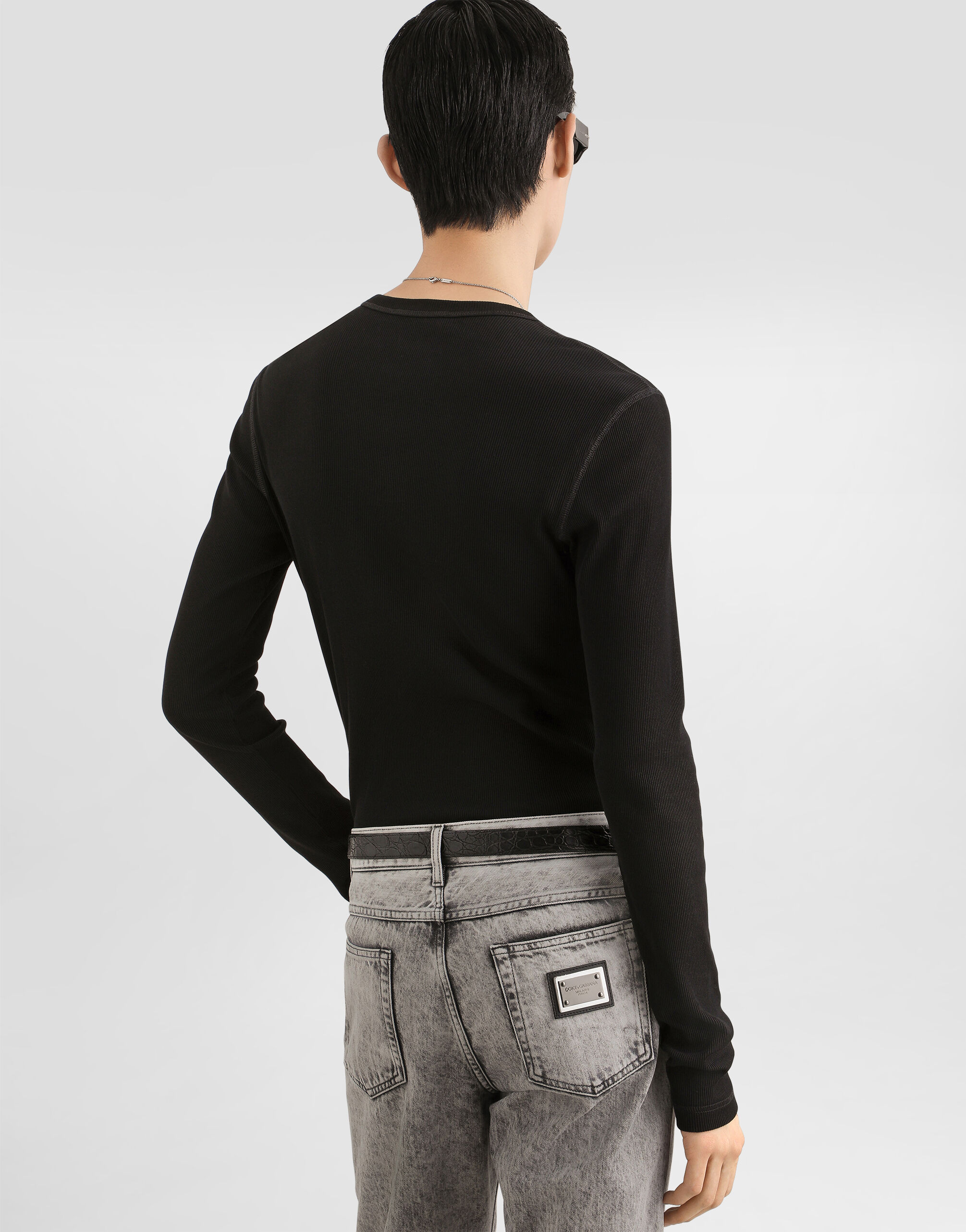 Serafino jersey t-shirt with logo