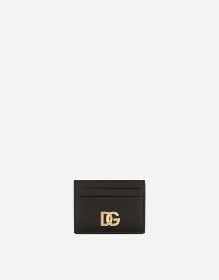 Dolce & Gabbana Кредитница из телячьей кожи с логотипом DG черный BI0330AW576