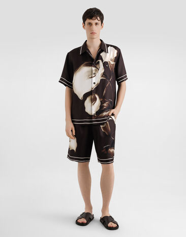 Dolce & Gabbana Calle lily-print hawaii silk twill shirt Print G5JH9THI1Z0