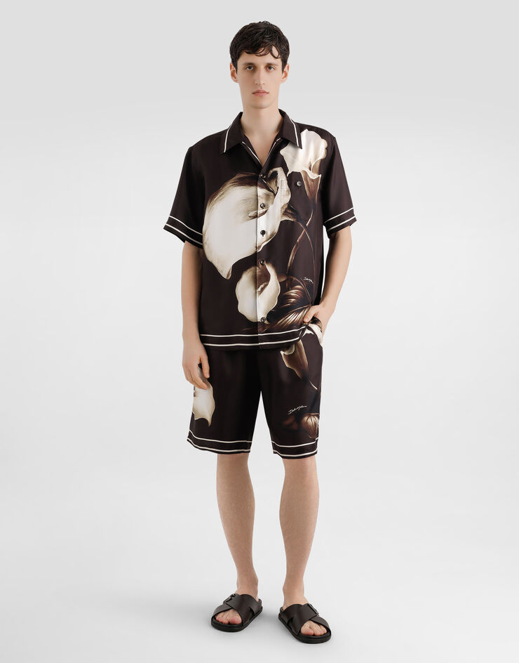 Dolce & Gabbana Calle lily-print hawaii silk twill shirt Print G5JH9THI1Z0