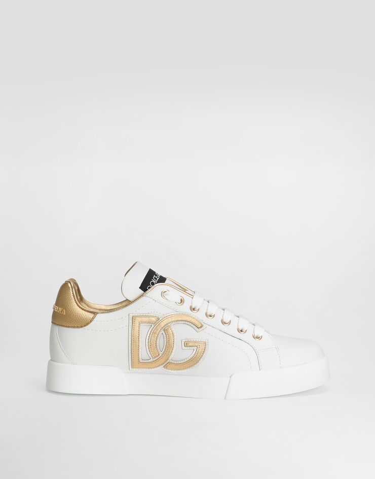 Dolce & Gabbana Calfskin Portofino sneakers with DG logo Multicolor CK2331AD780
