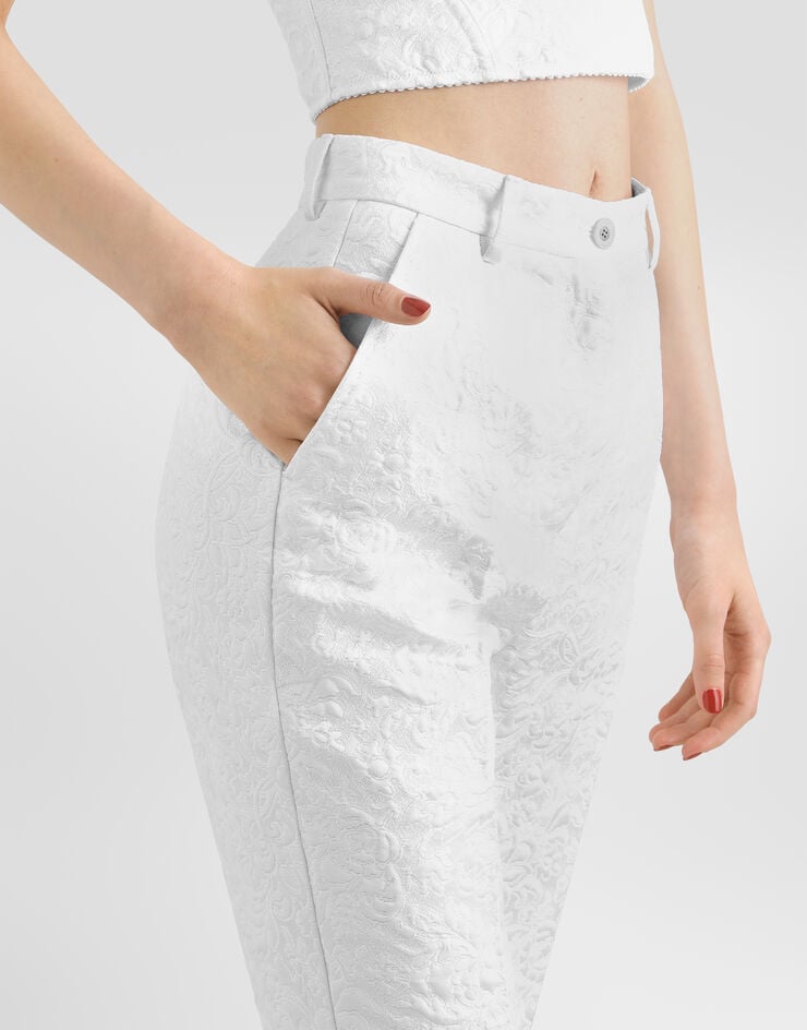 Dolce & Gabbana Brocade trousers Dolce & Gabbana Brocade trousers White FTAM2THJMR4