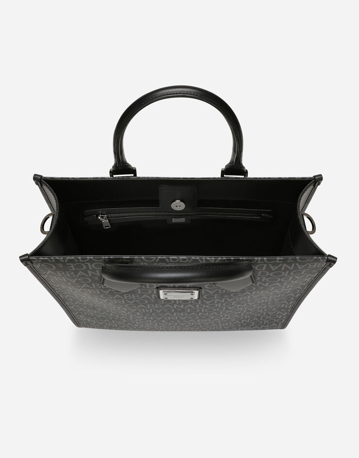 Dolce & Gabbana حقيبة تسوق جاكار مطلية متوسطة يضعط BM2273AJ705