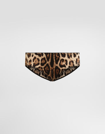 Dolce & Gabbana Leopard-print satin panties Print O2B23TONO21