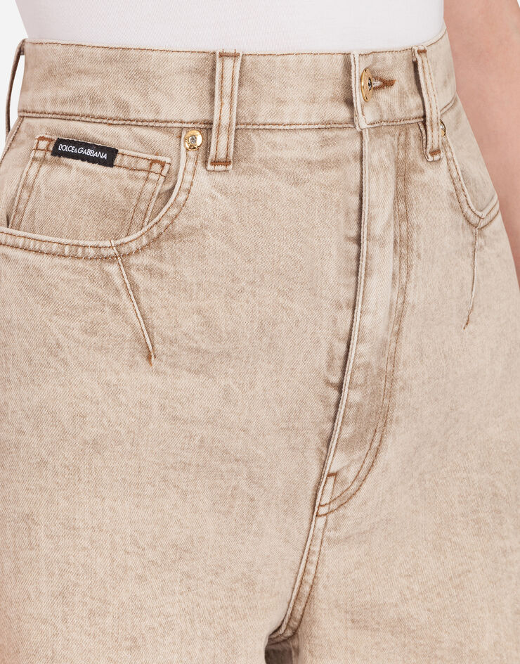 Dolce & Gabbana FLARED DENIM JEANS BEIGE FTBOMDG899F