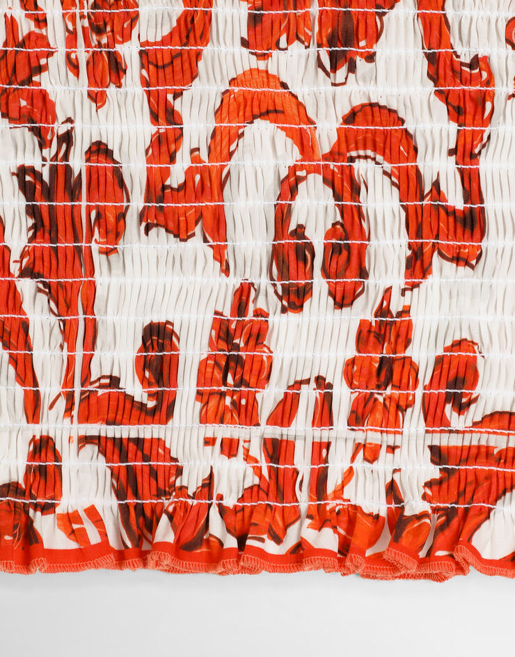 Dolce & Gabbana Majolica-print poplin top Multicolor L51N78G7P4J