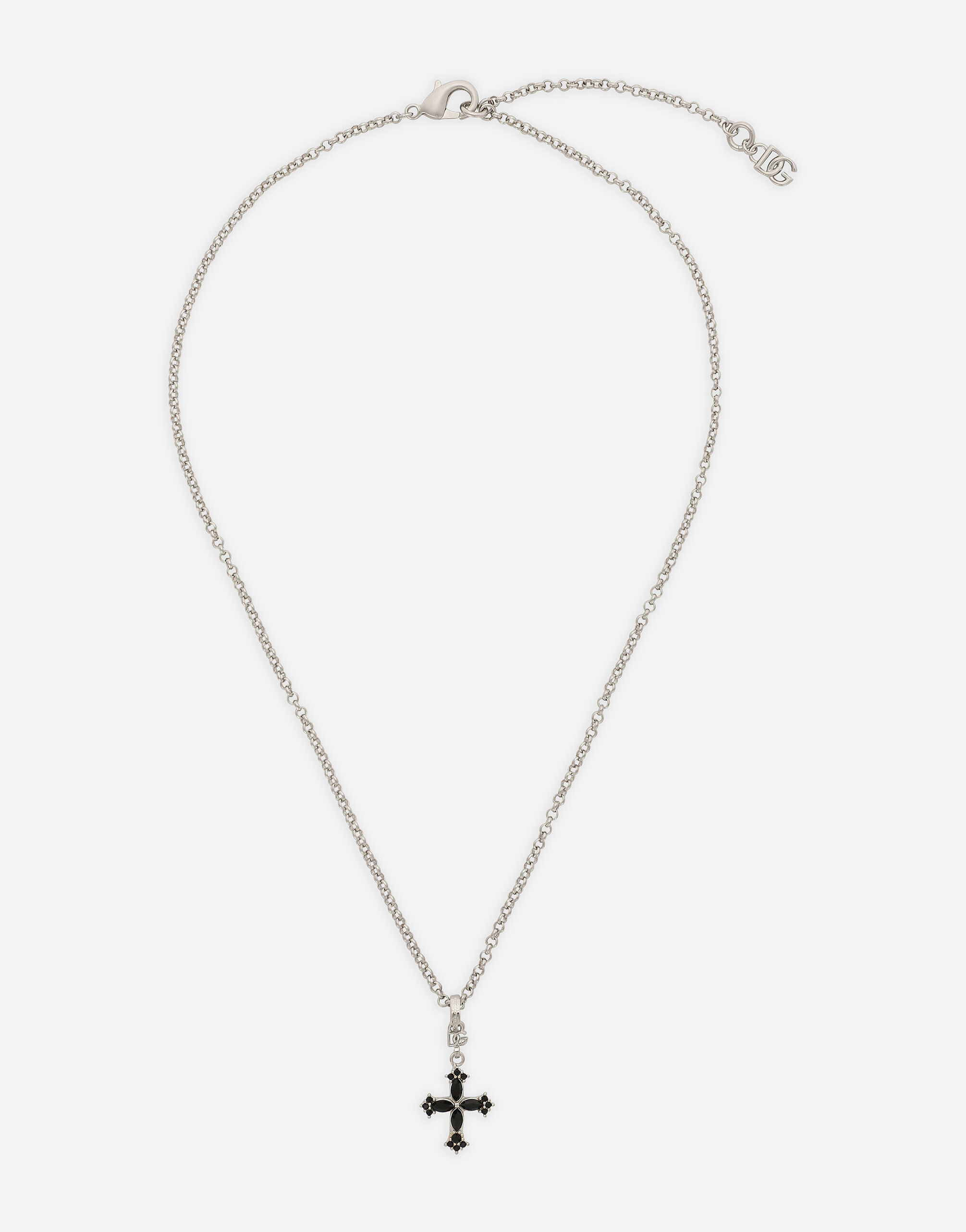 Dolce & Gabbana Fine chain necklace with cross Print F6JGHTHS10S