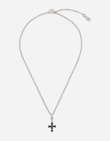 Dolce & Gabbana Fine chain necklace with cross Print F6JGHTHS10S