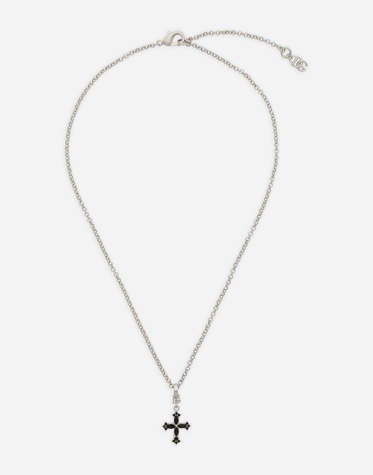 Dolce & Gabbana Collar de cadena fina con cruz Plateado WNQ4S2W1111