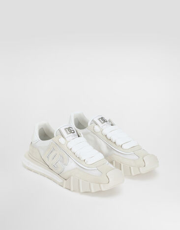 Dolce & Gabbana DG Athletic sneakers in fabric and calfskin Cream CS2384A0136