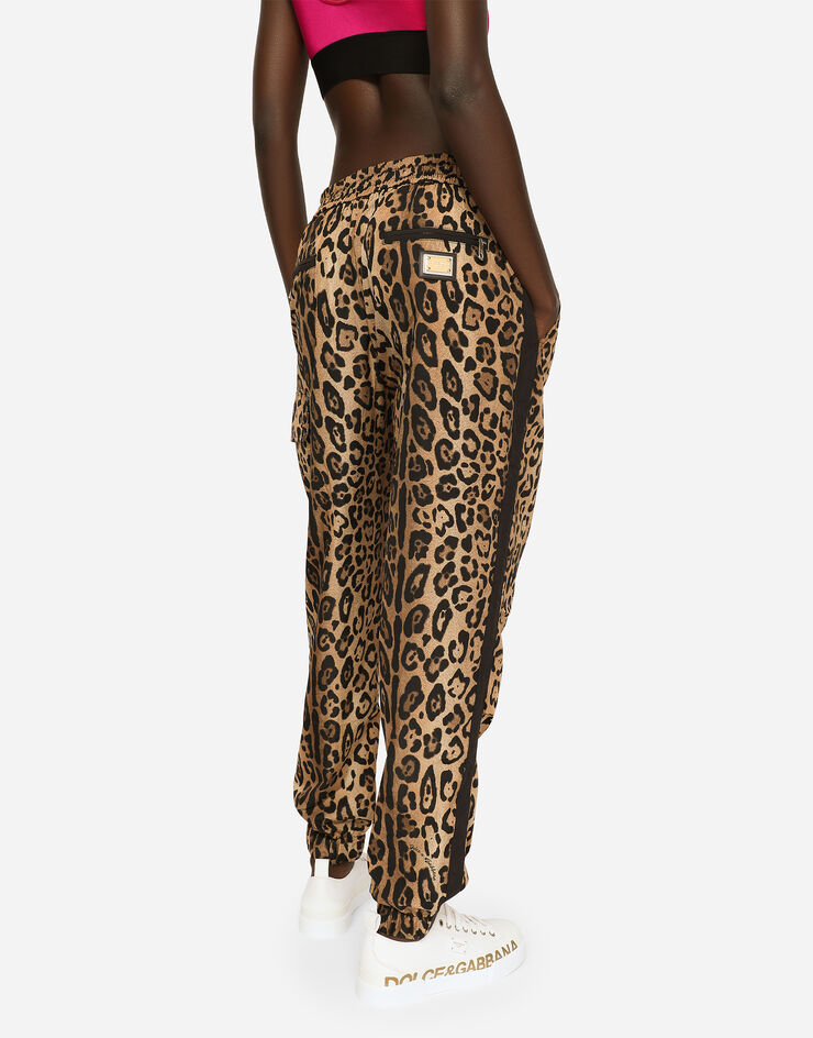 Dolce & Gabbana Leopard-print nylon pants Multicolor I3ABOWG7BPU