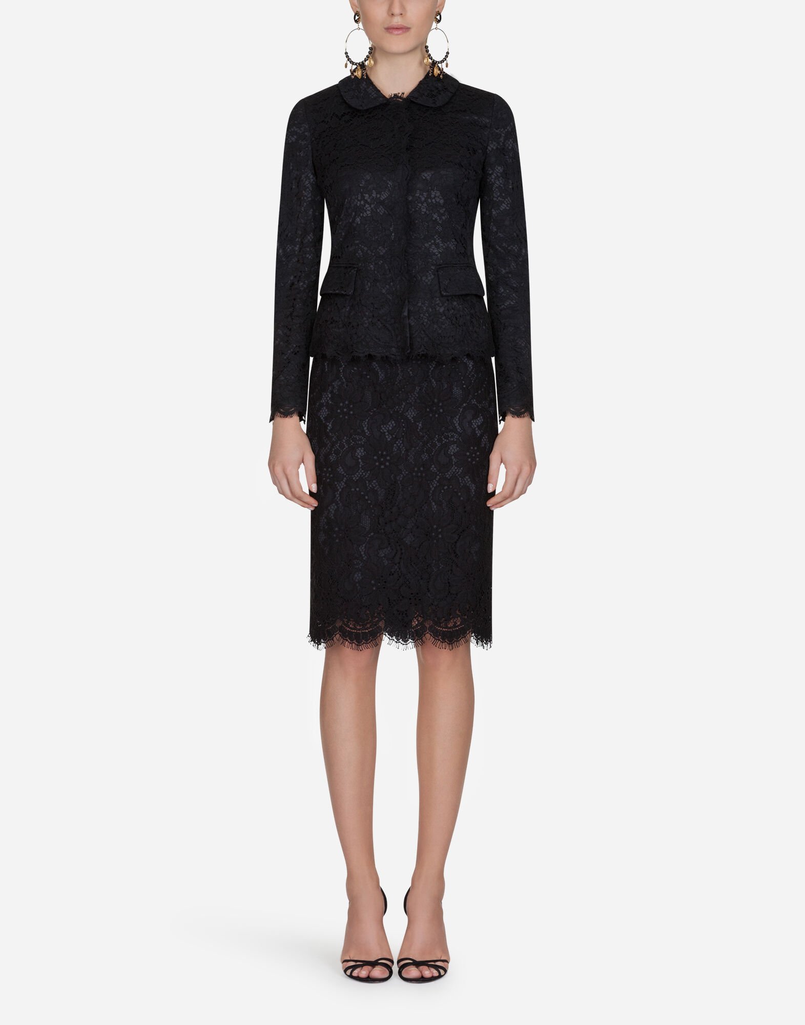 スカート Dolce & Gabbana SS24 Lace skirt (F4B7ITHLM7L B4469) Dolce & Gabbana Skirt With Lace Inserts | Sendegaro US