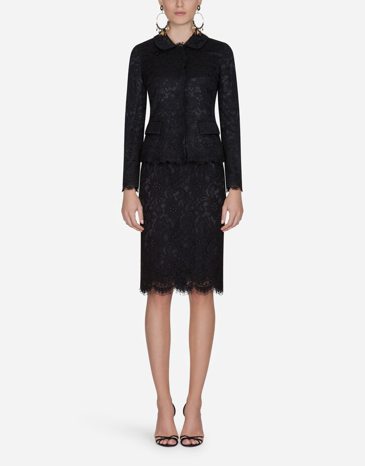Dolce & Gabbana Bleistiftrock aus spitze SCHWARZ F4A2PTHLMCK