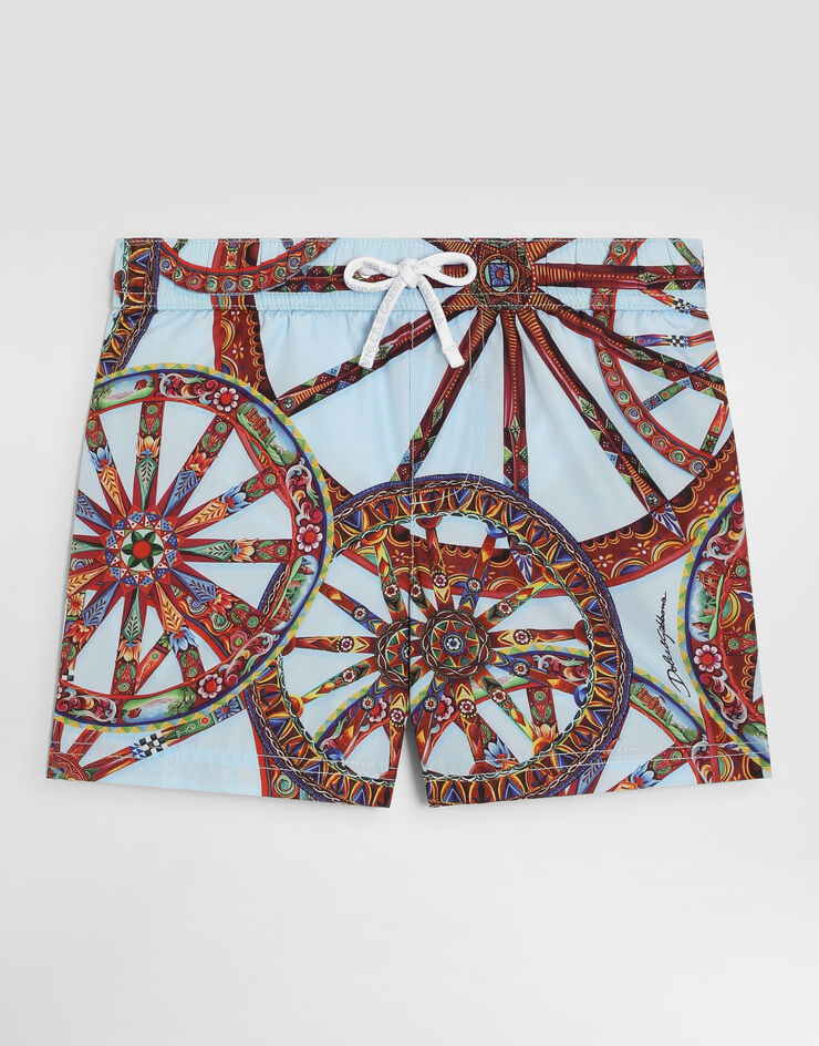 Dolce & Gabbana Carretto-print nylon swim boxer shorts Multicolor L1J850ON0I7