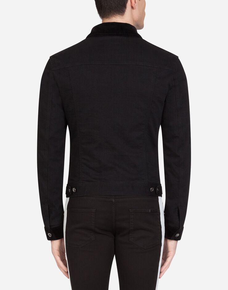 Dolce & Gabbana LEATHER AND STRETCH DENIM JACKET Dolce & Gabbana LEATHER AND STRETCH DENIM JACKET NERO G9RG0DG8BU3