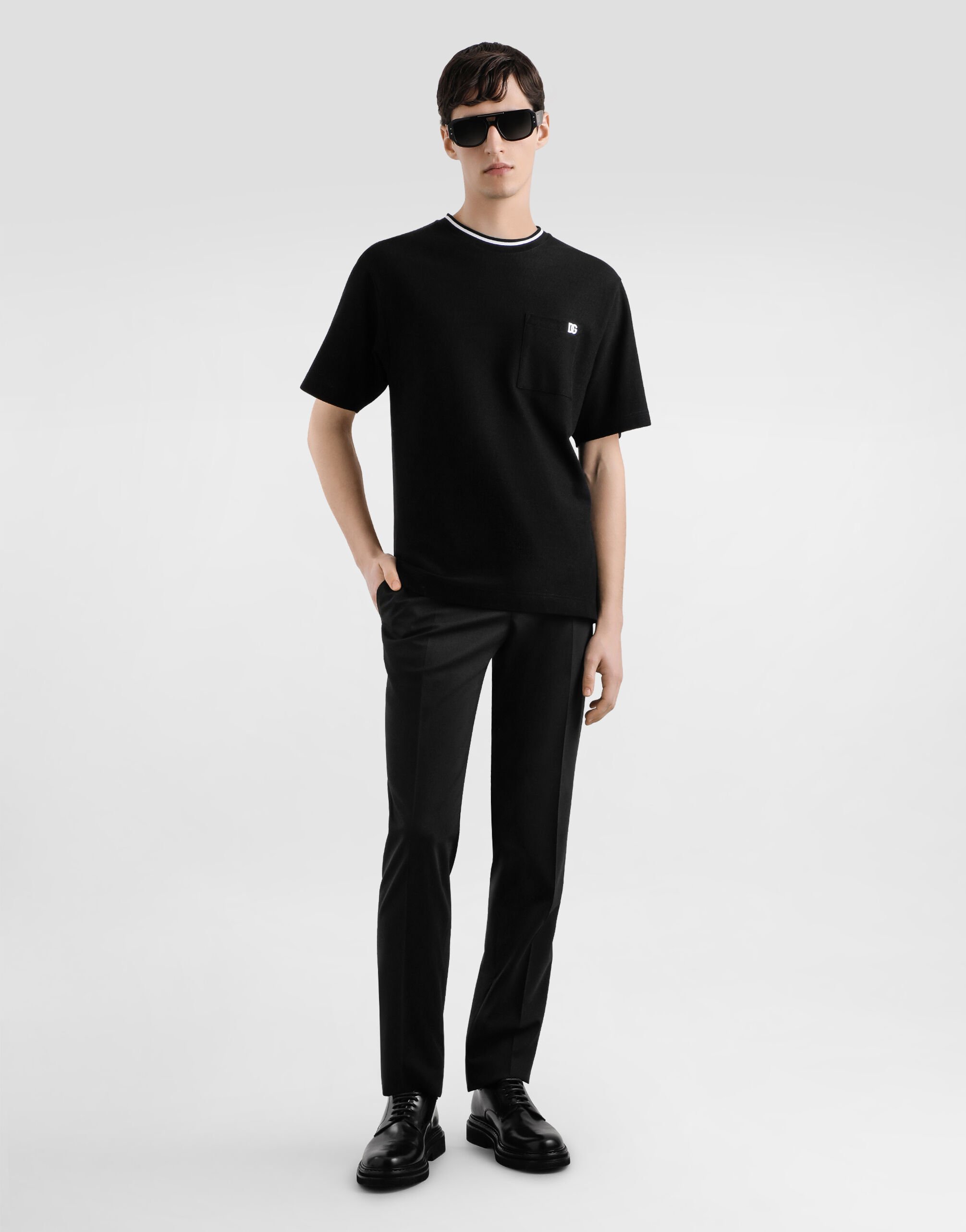 Tシャツ・カットソー Dolce & Gabbana Piquet T-Shirt Cotton piqué t-shirt in Black for Men | Dolce&Gabbana®