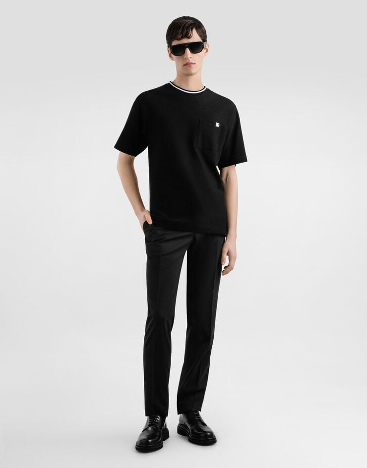 Dolce & Gabbana Cotton piqué t-shirt Black G8ST3ZHU7UT