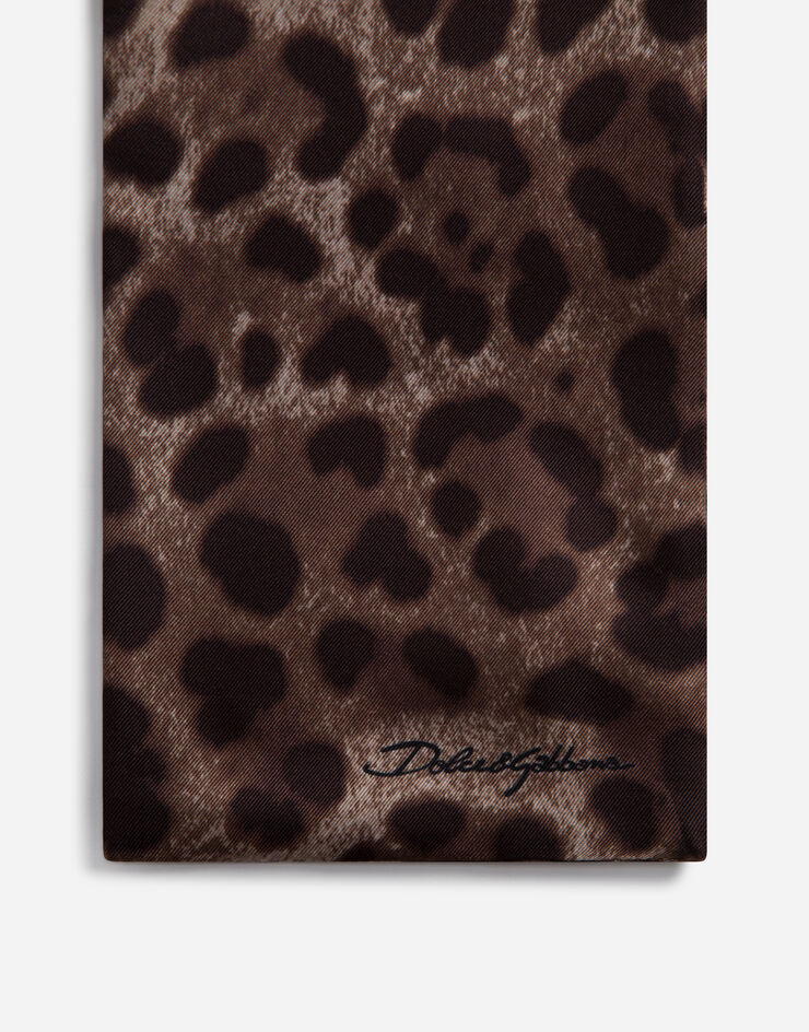 Dolce & Gabbana Silk leopard print scarf Multicolor GQ208EG0T83