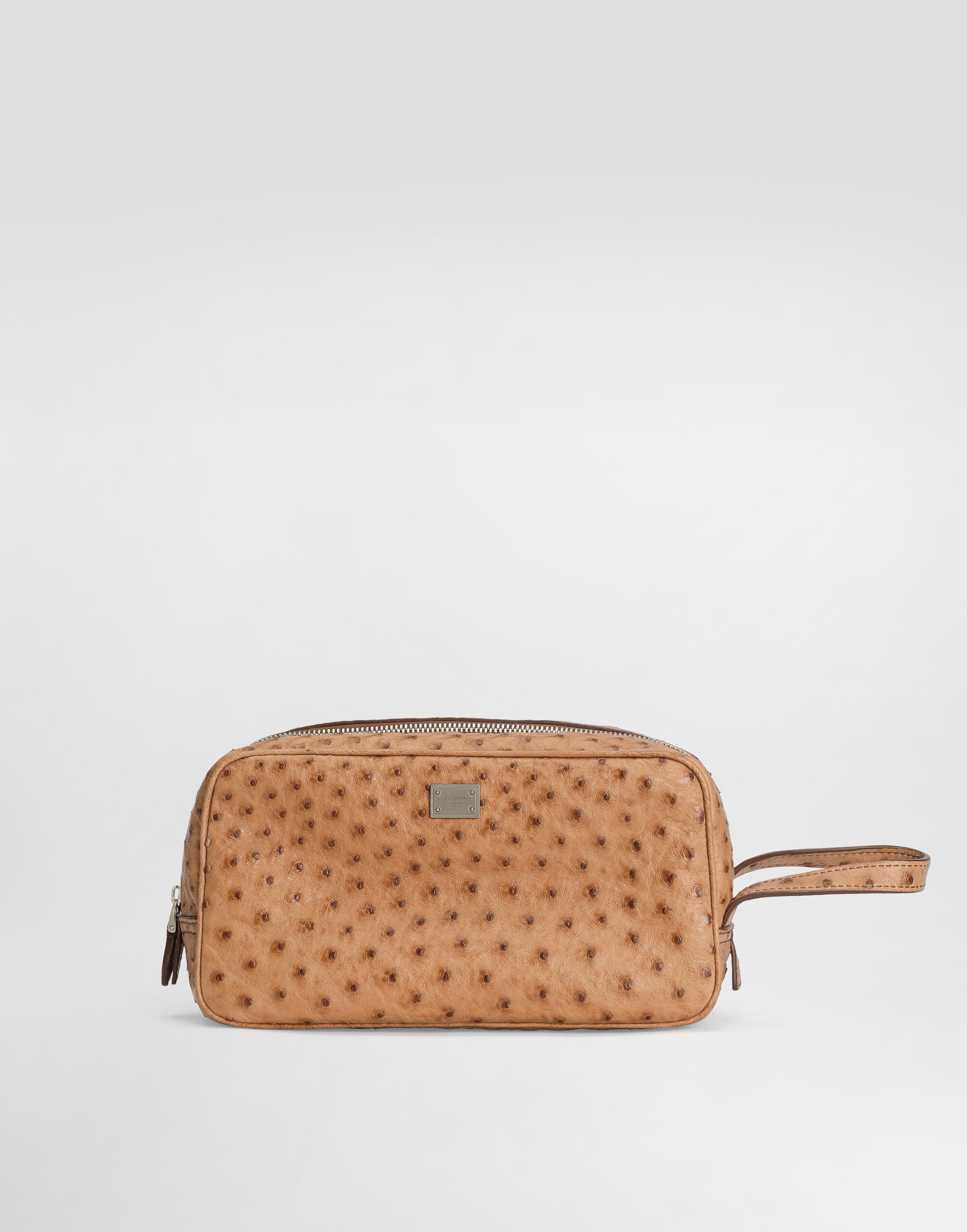 Ostrich necessaire in Beige for Men | Dolce&Gabbana® US